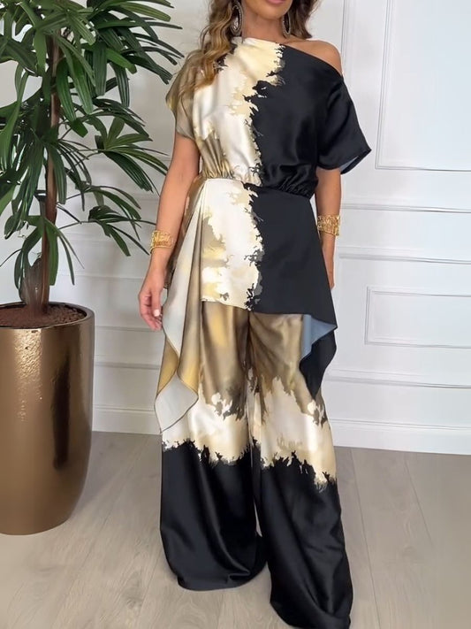 Aurora Silken Premium Printed Two Piece Set
