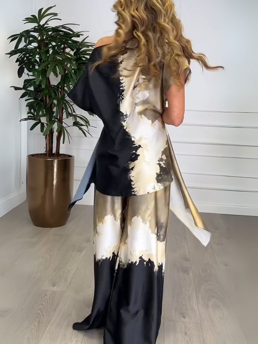 Aurora Silken Premium Printed Two Piece Set
