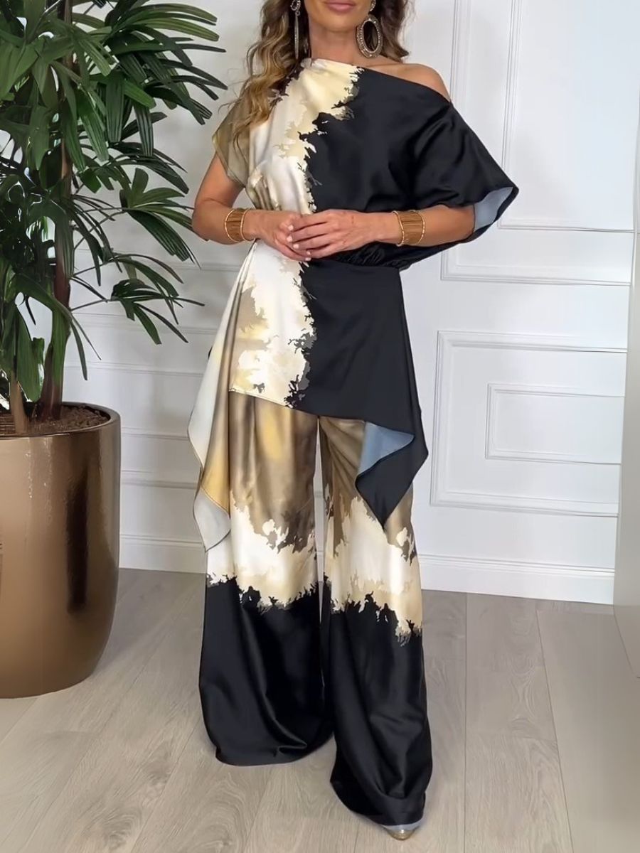 Aurora Silken Premium Printed Two Piece Set
