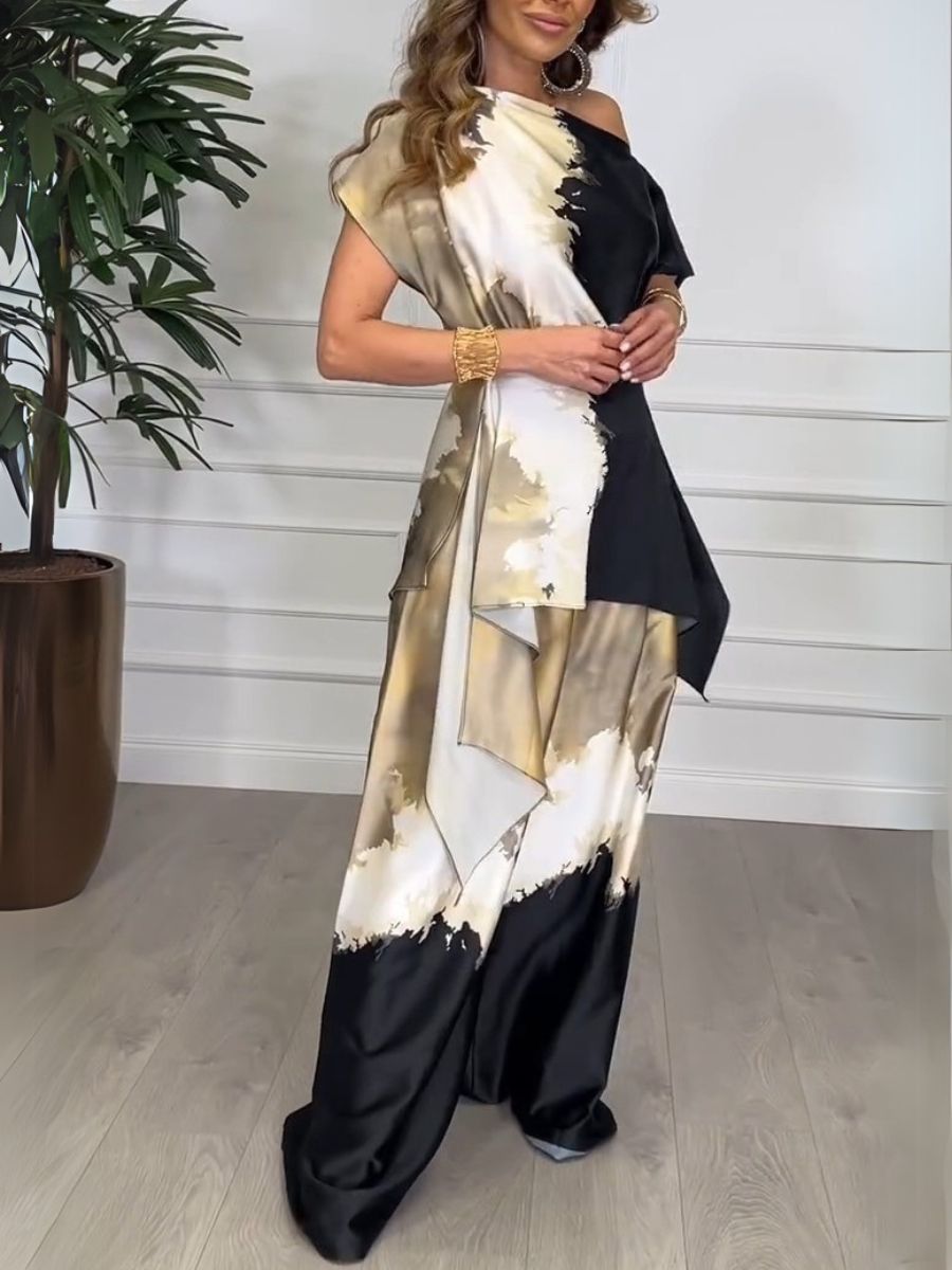 Aurora Silken Premium Printed Two Piece Set