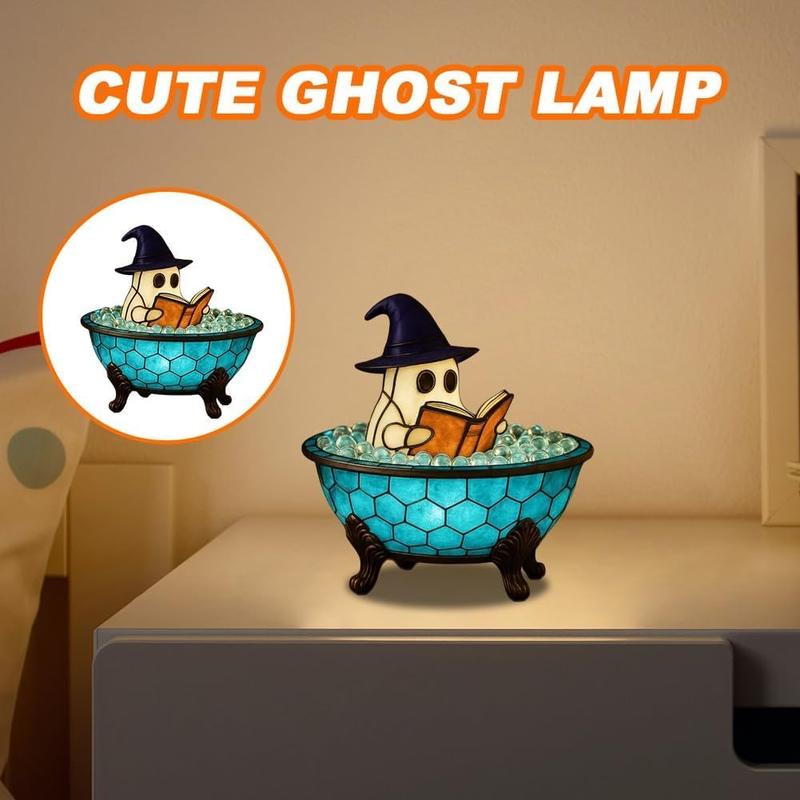 š„Halloween Pre-saleš-3D Physical Ghost Bubble Bath Lamp, Ghost-Themed Bathtub Accent Lamp for Halloween Party or Gift