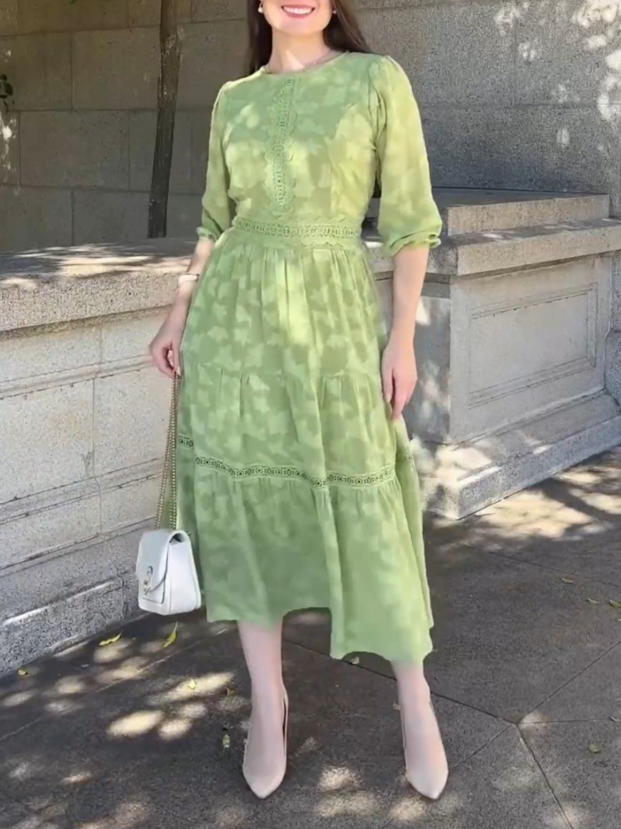 Chiffon Printed Midi Dress