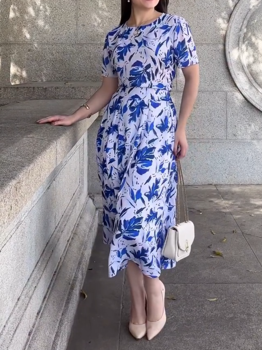 Exquisite Print Skirt Suit