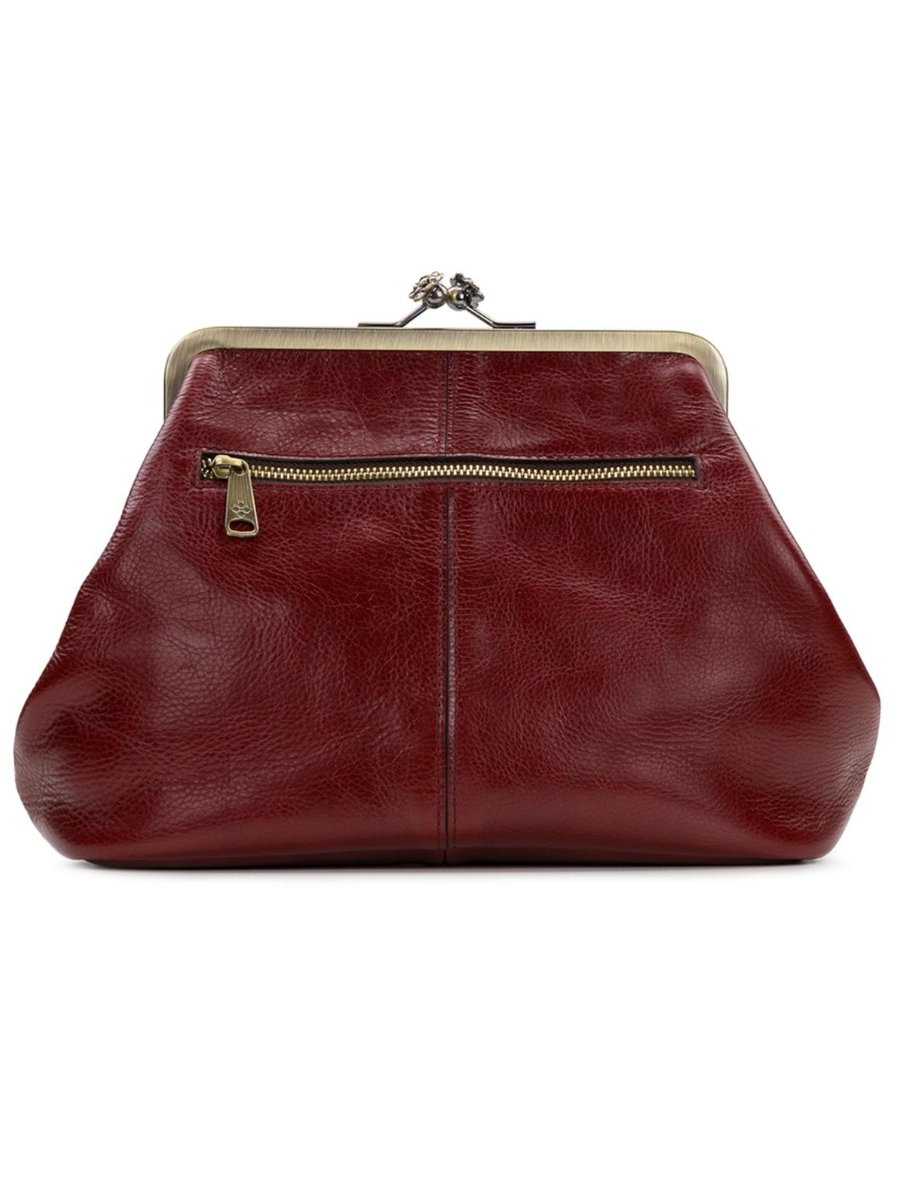 Women's Red Sofia Kisslock Leather Bag