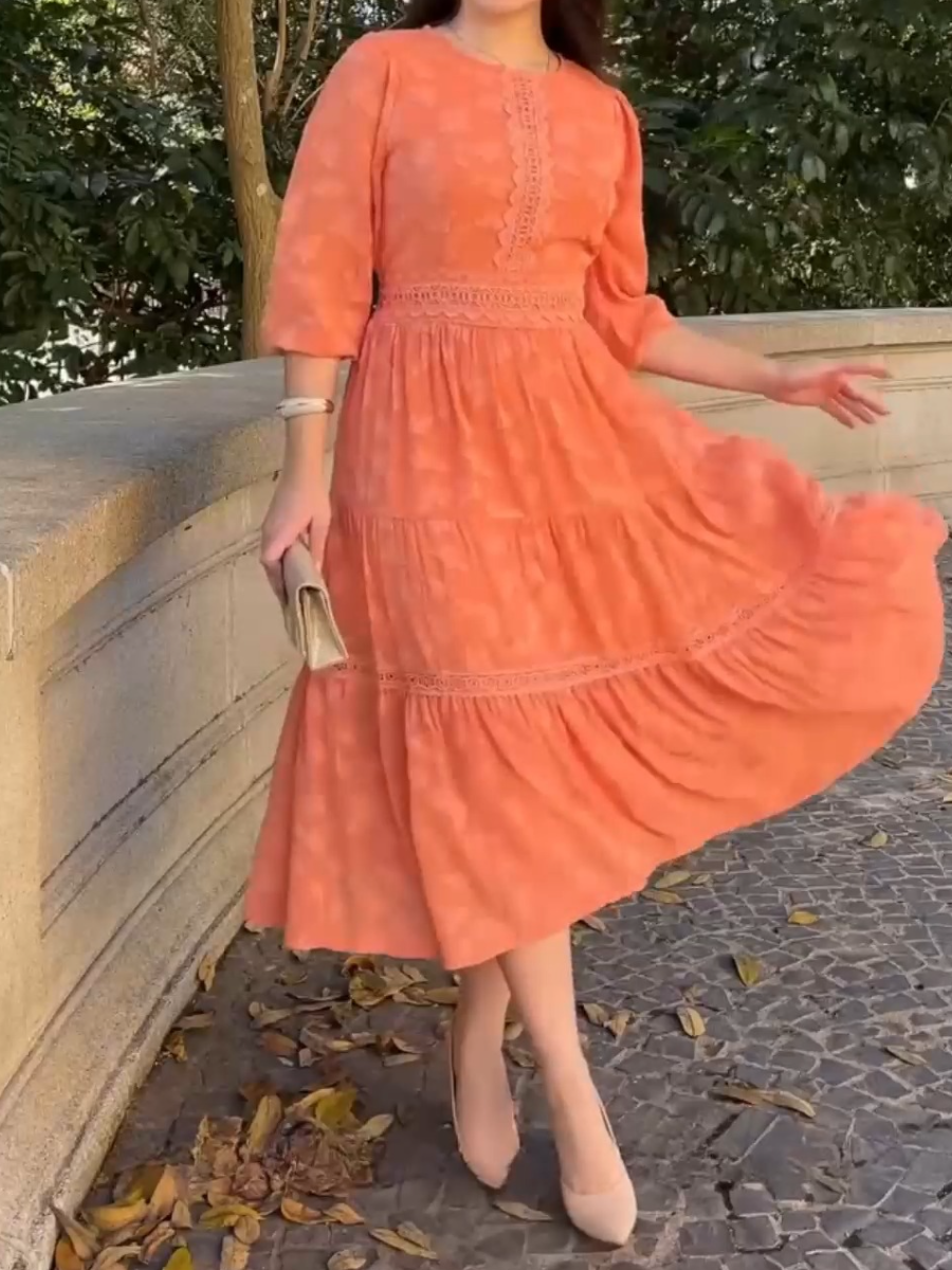 Chiffon Printed Midi Dress