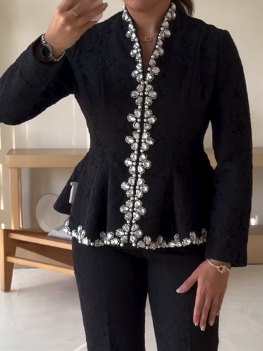 Demure Lace Black Jacket