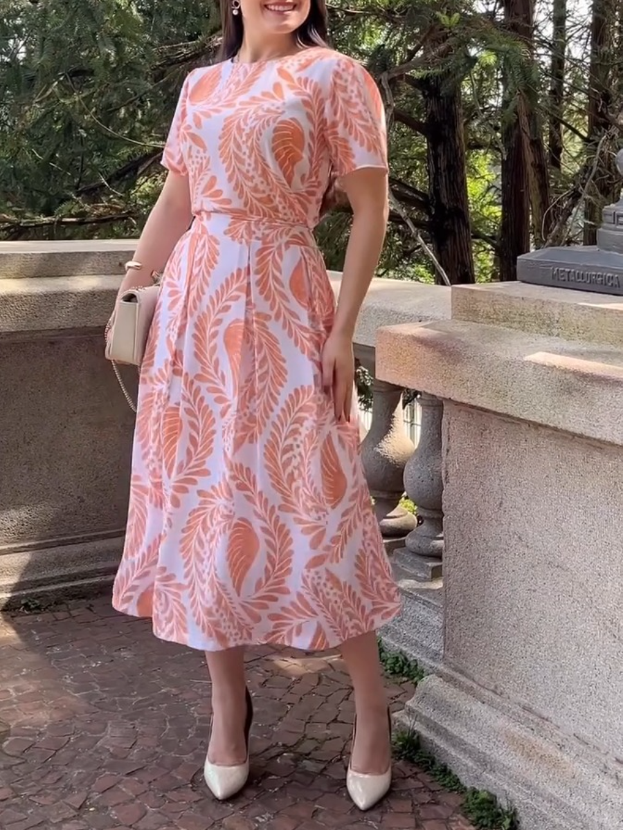 Classic Floral Printed Skirt Suit