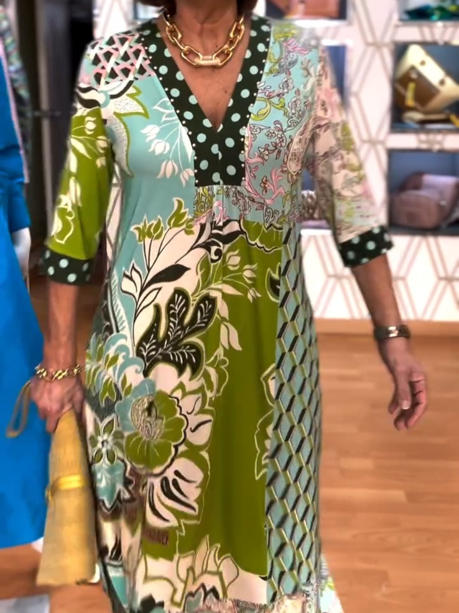 Vibrant Petal Midi Dress