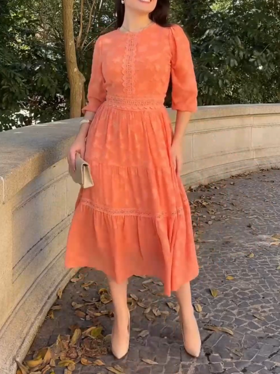 Chiffon Printed Midi Dress