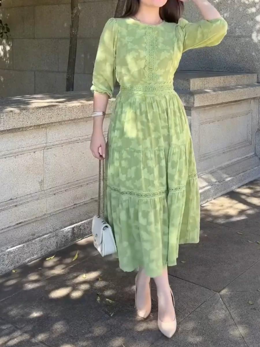 Chiffon Printed Midi Dress