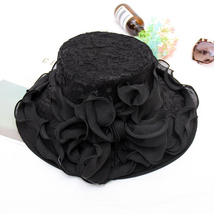 New Foldable Lace Bow Sun Hat