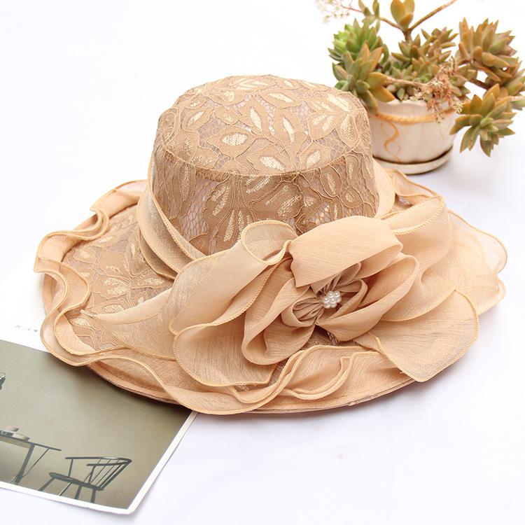 New Foldable Lace Bow Sun Hat