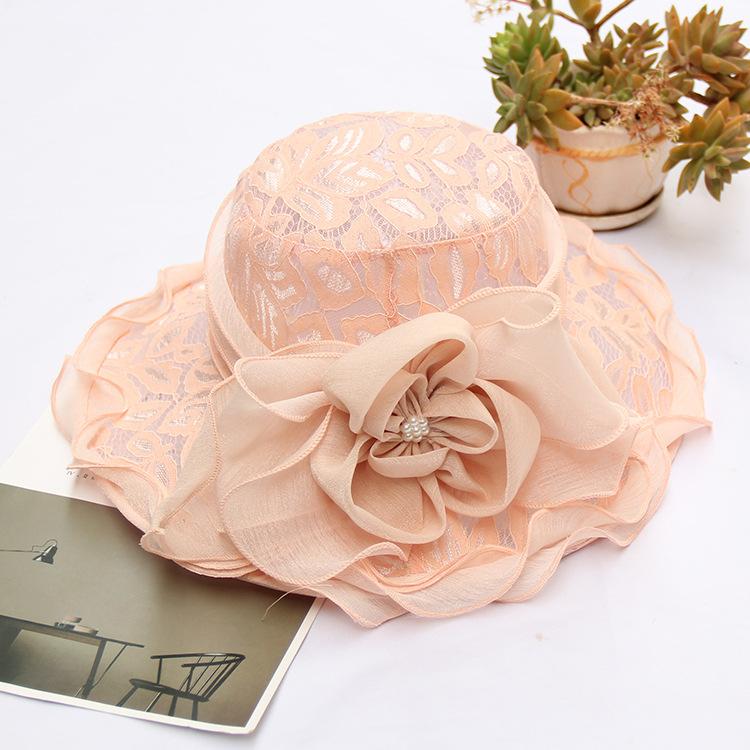 New Foldable Lace Bow Sun Hat