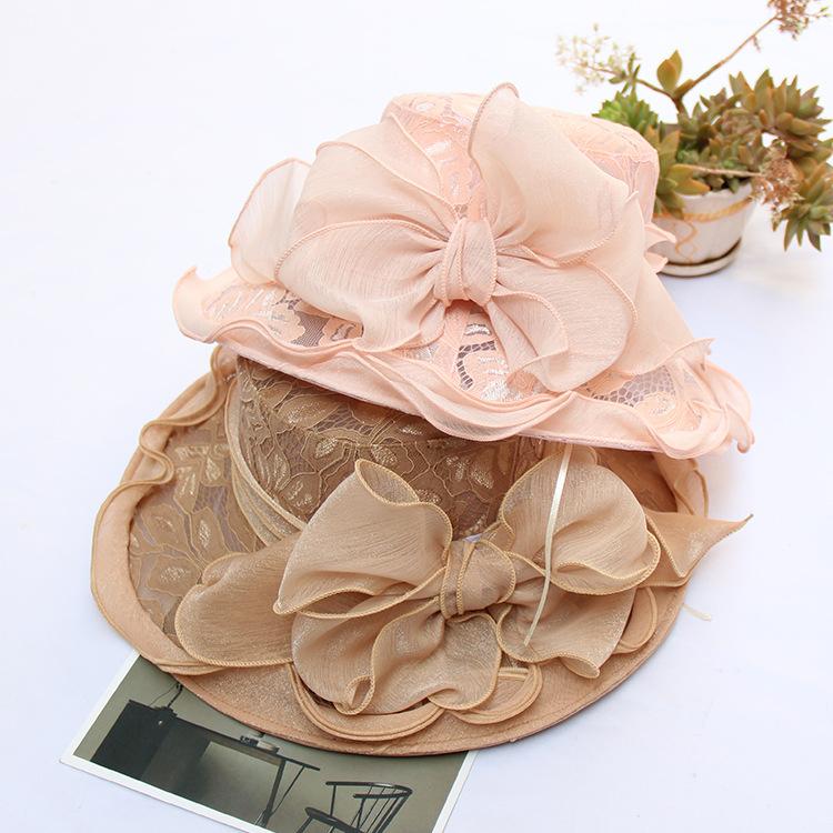 New Foldable Lace Bow Sun Hat