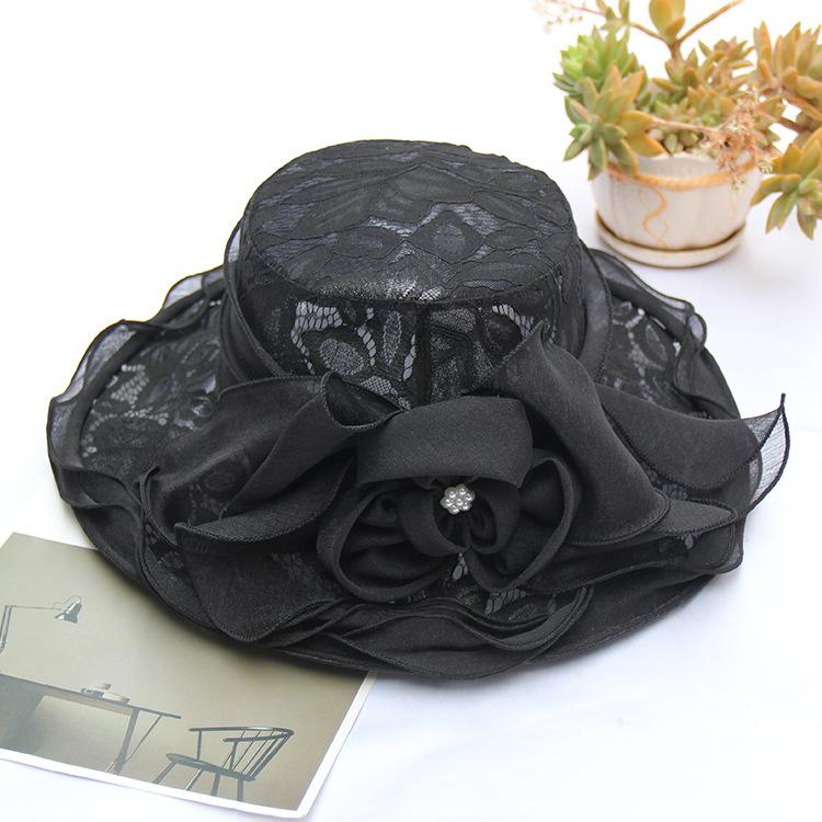 New Foldable Lace Bow Sun Hat