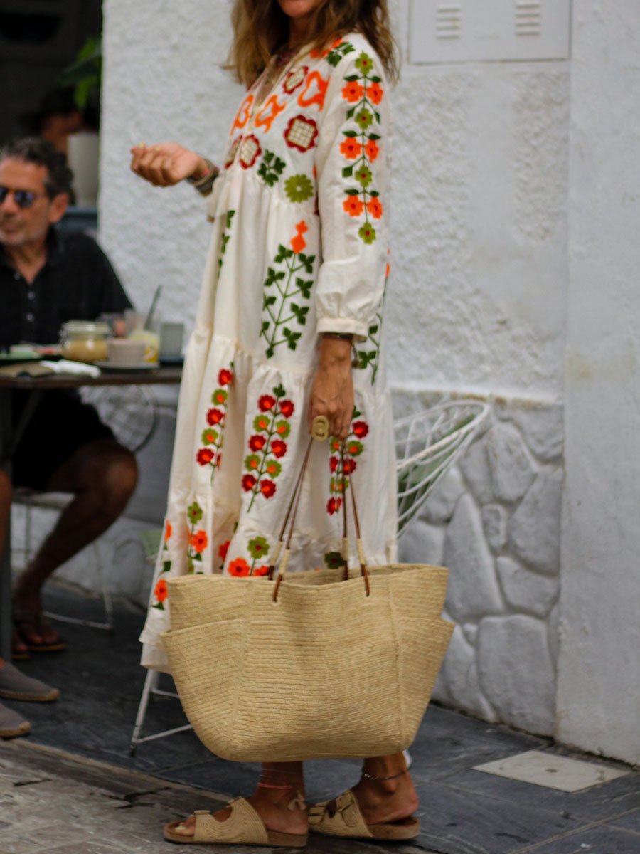 Loose Printed Bohemian Dress