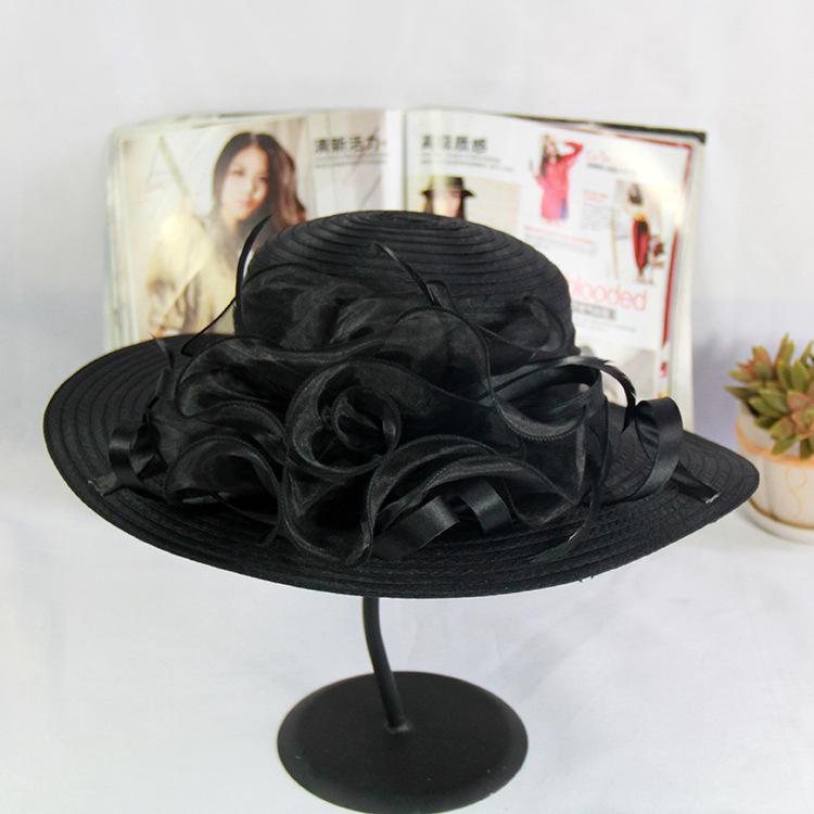 Spring summer mesh flower wedding hat