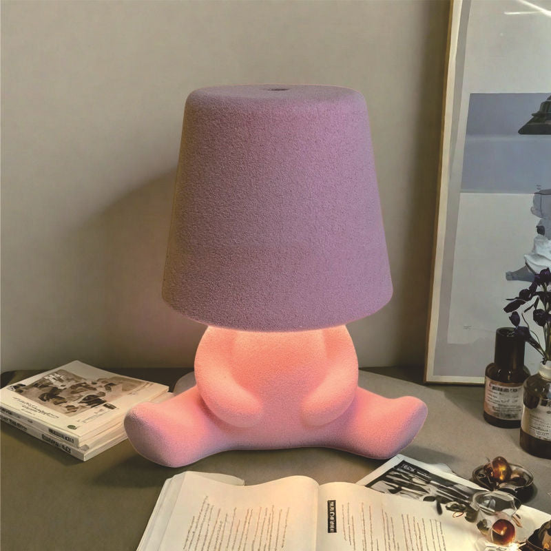 Creative Design Table Lamp, USB Rechargeable LED Night Light, 3-Way Dimmable Modern Night Light