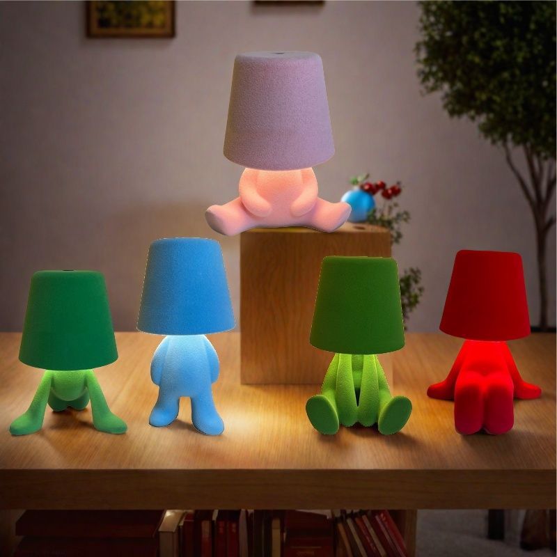 Creative Design Table Lamp, USB Rechargeable LED Night Light, 3-Way Dimmable Modern Night Light