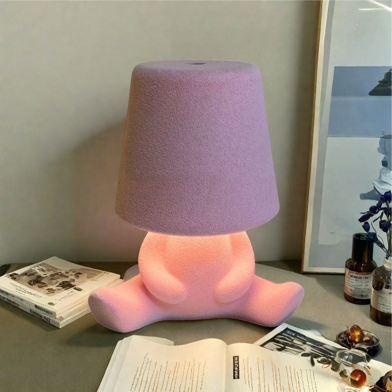 Creative Design Table Lamp, USB Rechargeable LED Night Light, 3-Way Dimmable Modern Night Light