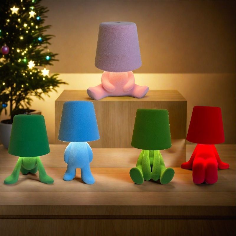 Creative Design Table Lamp, USB Rechargeable LED Night Light, 3-Way Dimmable Modern Night Light