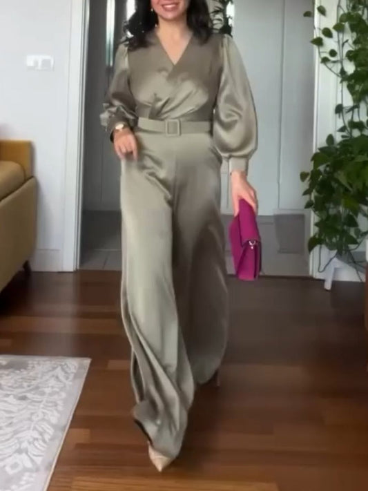 Stylish Satin Fabric Jumpsuit