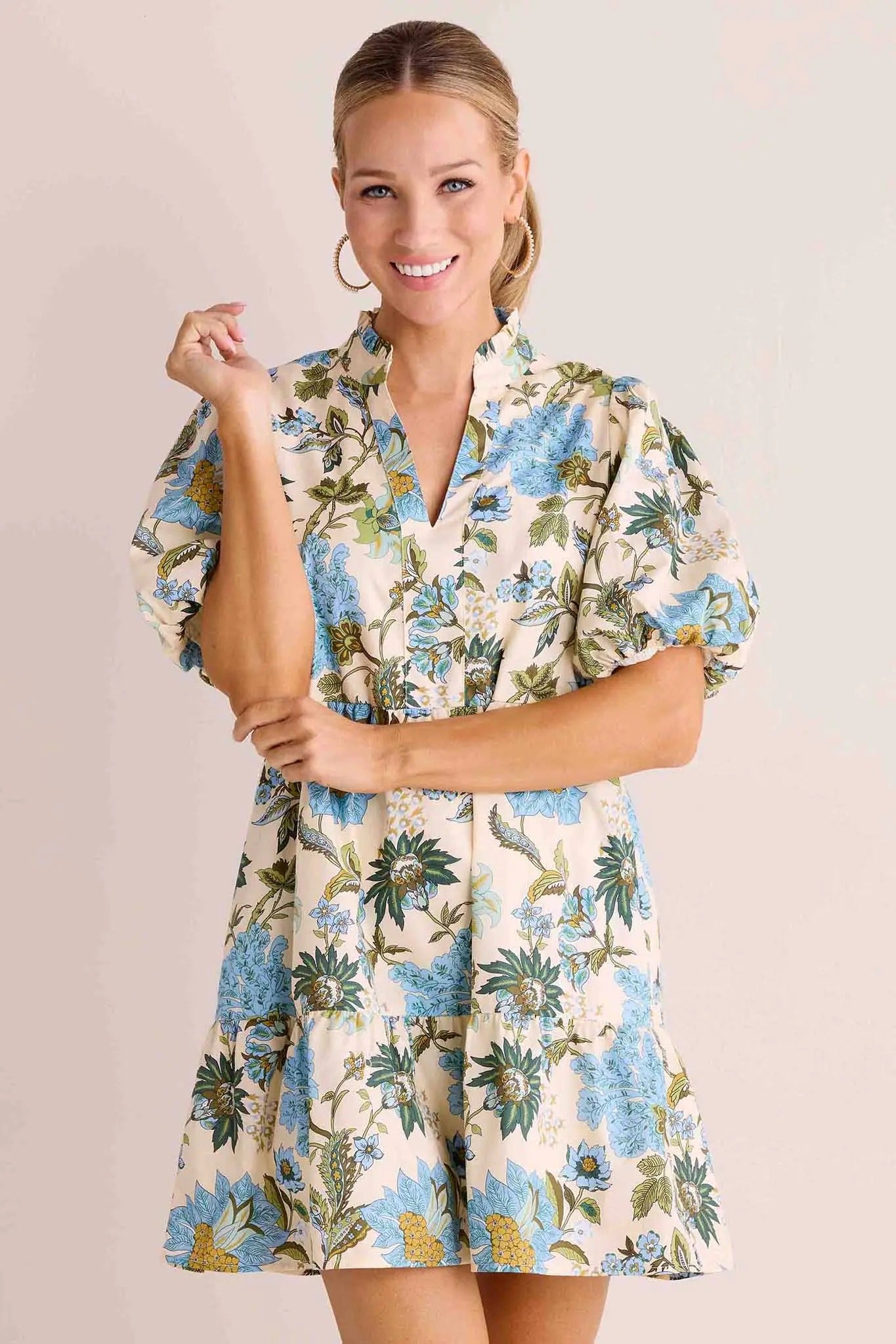 Genevieve Mini Dress- Cream