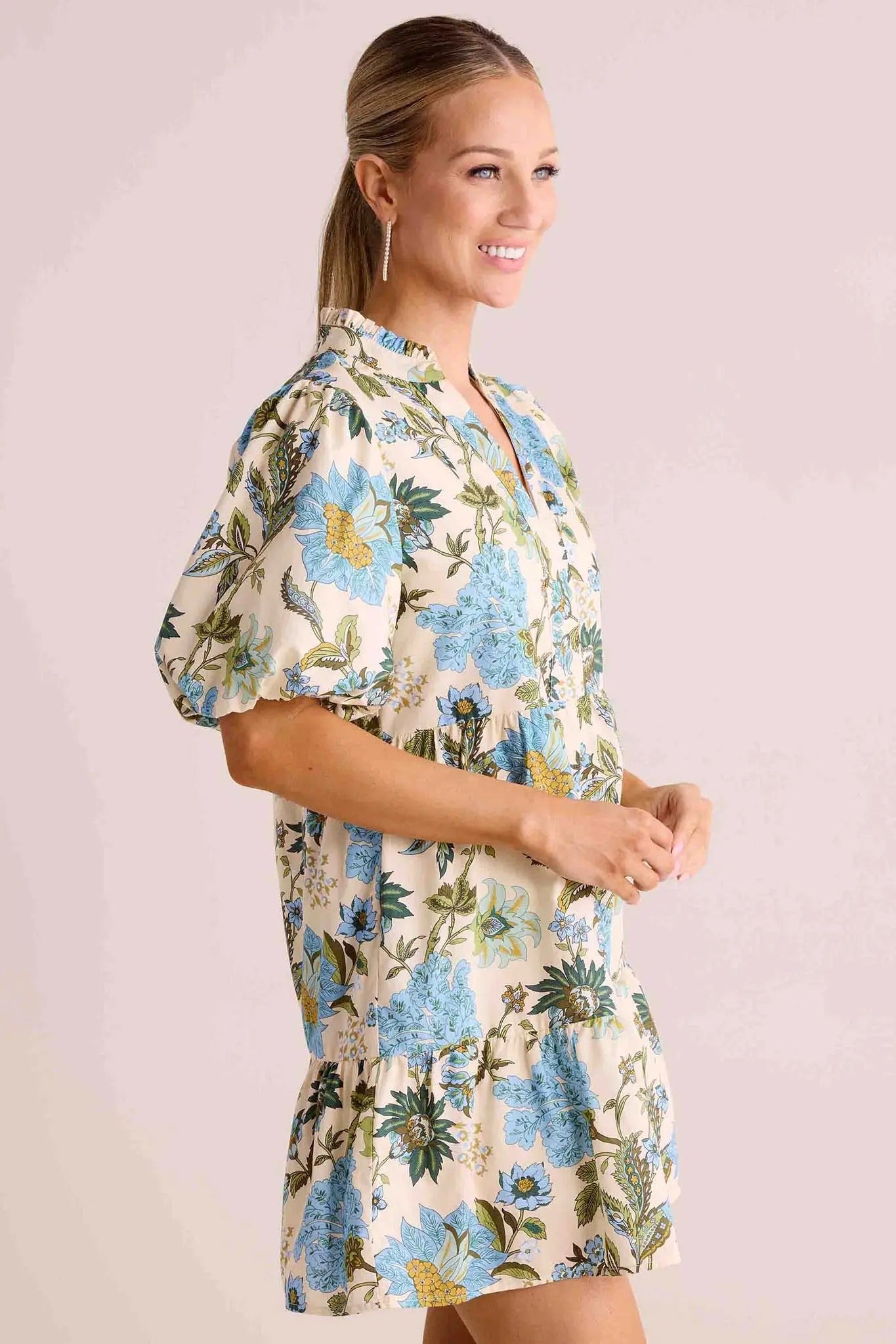 Genevieve Mini Dress- Cream