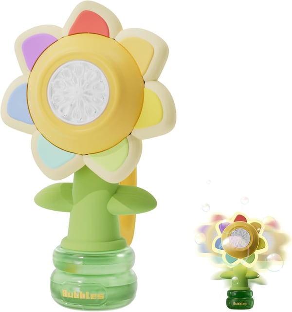 🎁Children's Day Pre-sale-50% OFF🔥Seven Color Flower Bubble Machine for Kids