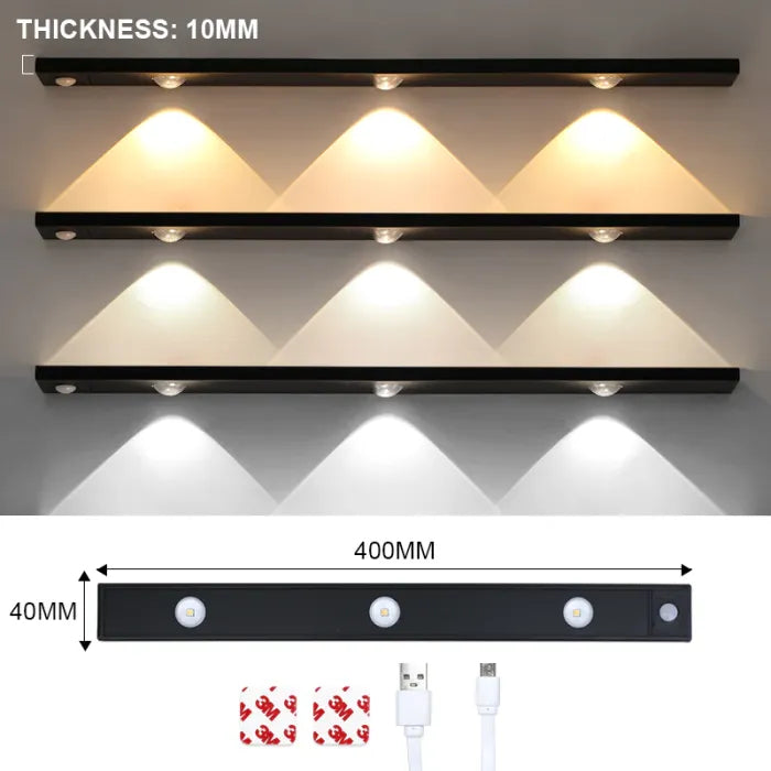 💡THREE color temperature led motion sensor cabinet light