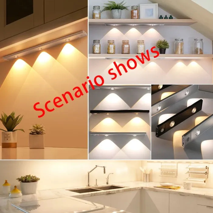 💡THREE color temperature led motion sensor cabinet light