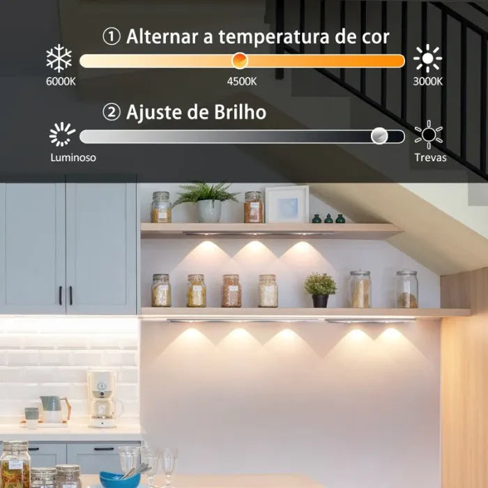 💡THREE color temperature led motion sensor cabinet light