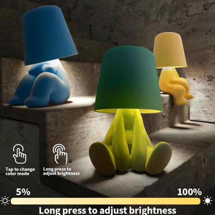 Creative Design Table Lamp, USB Rechargeable LED Night Light, 3-Way Dimmable Modern Night Light