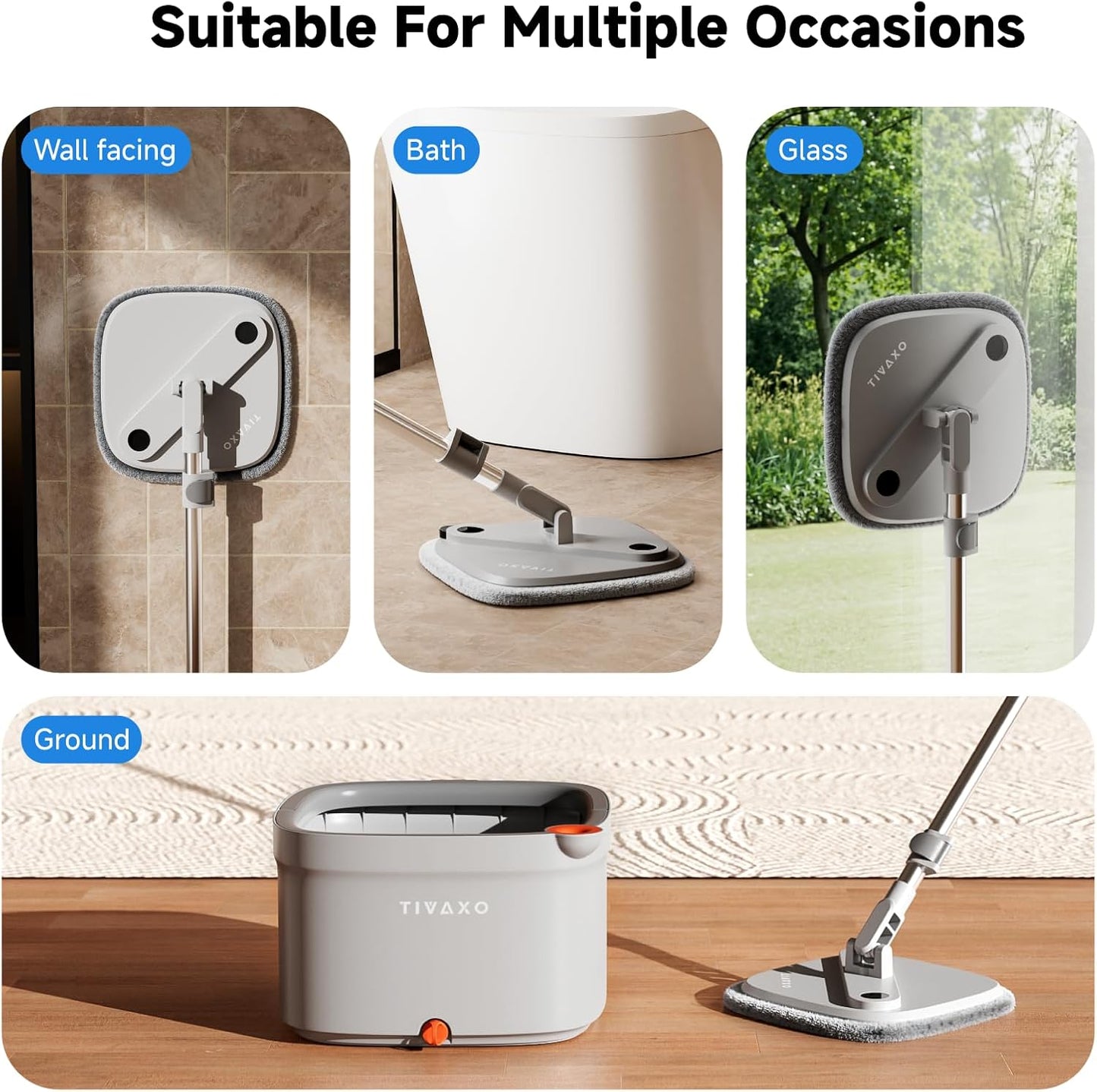 🔥Big Promotion 49% OFF💥Self Wash Spin Mop Spinner Flat 360 Rotating Cleaner With Turbo Flushing Bucket