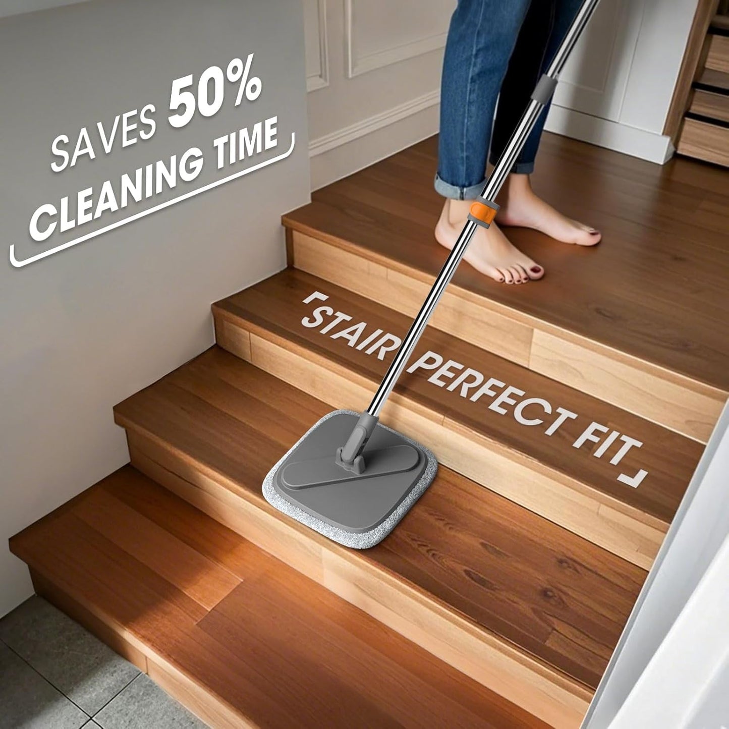 🔥Big Promotion 49% OFF💥Self Wash Spin Mop Spinner Flat 360 Rotating Cleaner With Turbo Flushing Bucket