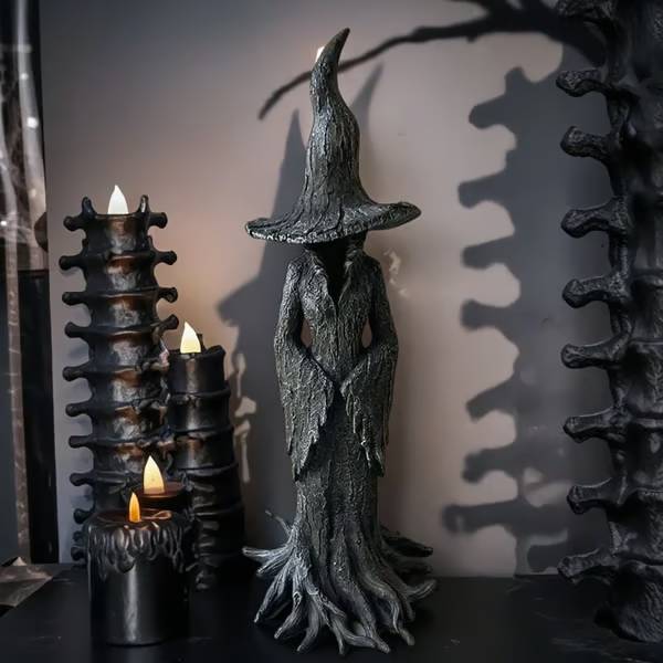 🔥LAST DAY 49% OFF - 🧙‍♀️💫Hand-Painted Enchanting Witch Statue: The Guardian of Your Home ✨