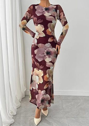 Classy Floral Maxi Dress