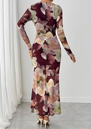Classy Floral Maxi Dress
