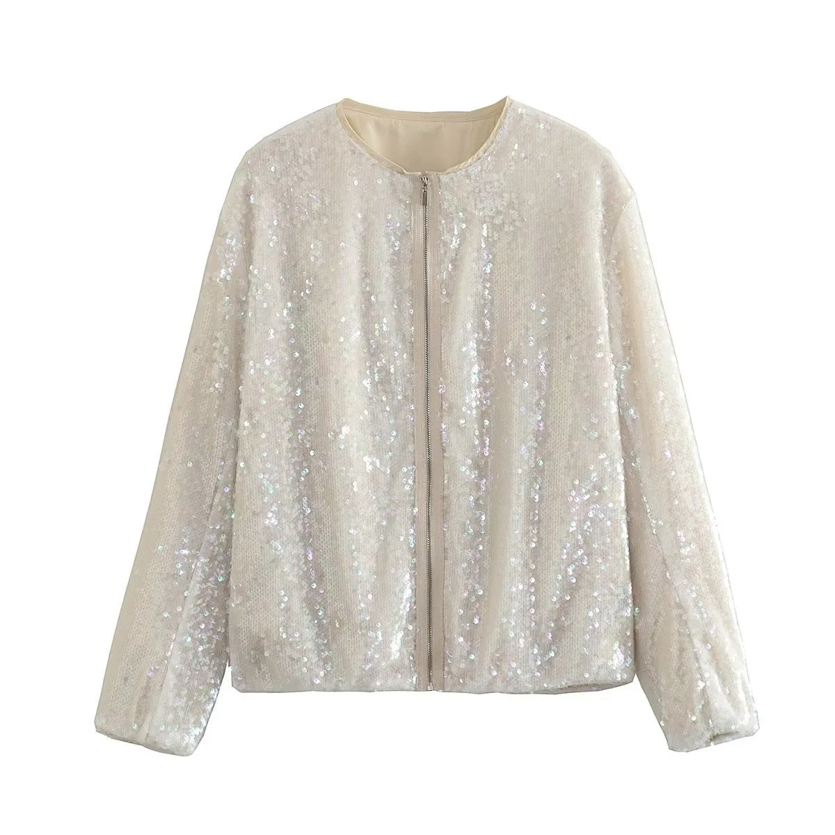 Sequined Bomber Jacket