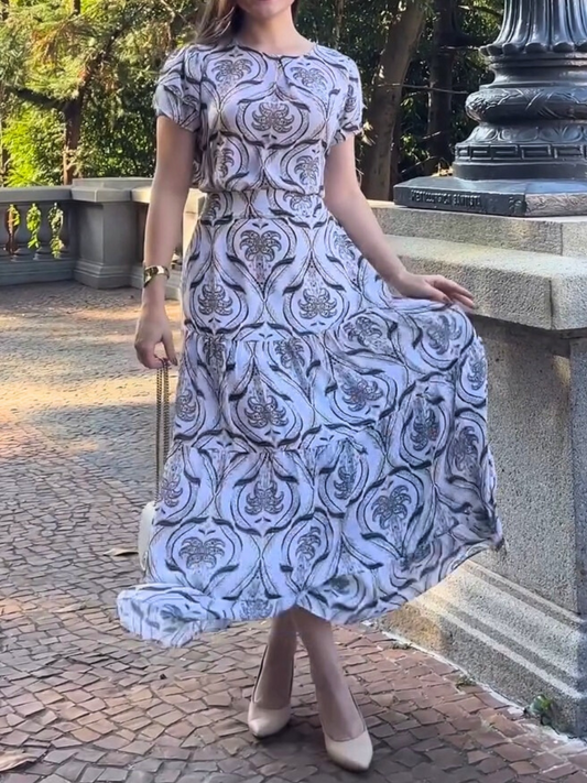 Exquisite Printed Skirt Set