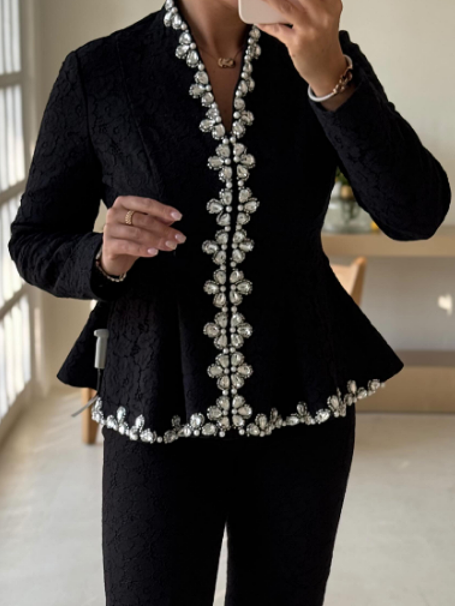 Demure Lace Black Jacket
