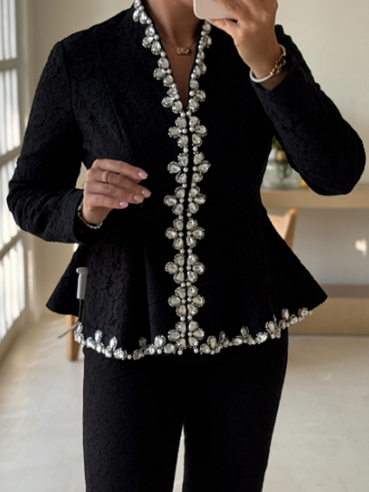 Demure Lace Black Jacket
