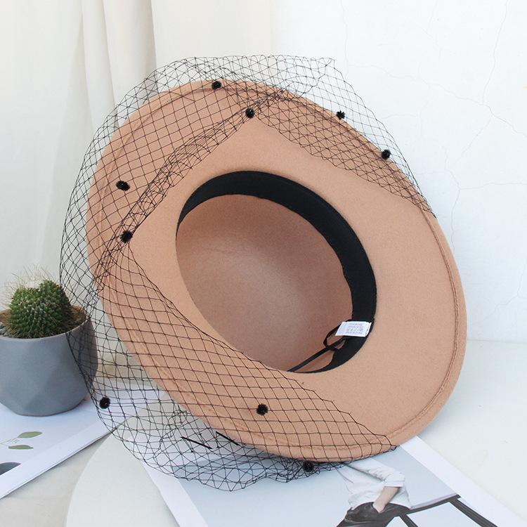 New Retro Mesh Flower Banquet Hat