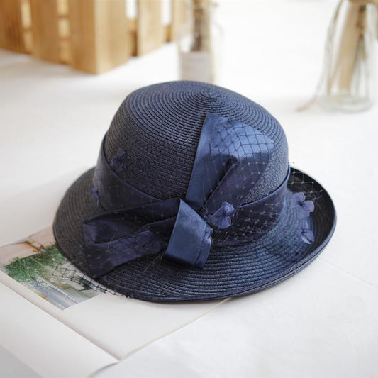 Rolled Mesh Bow Hat