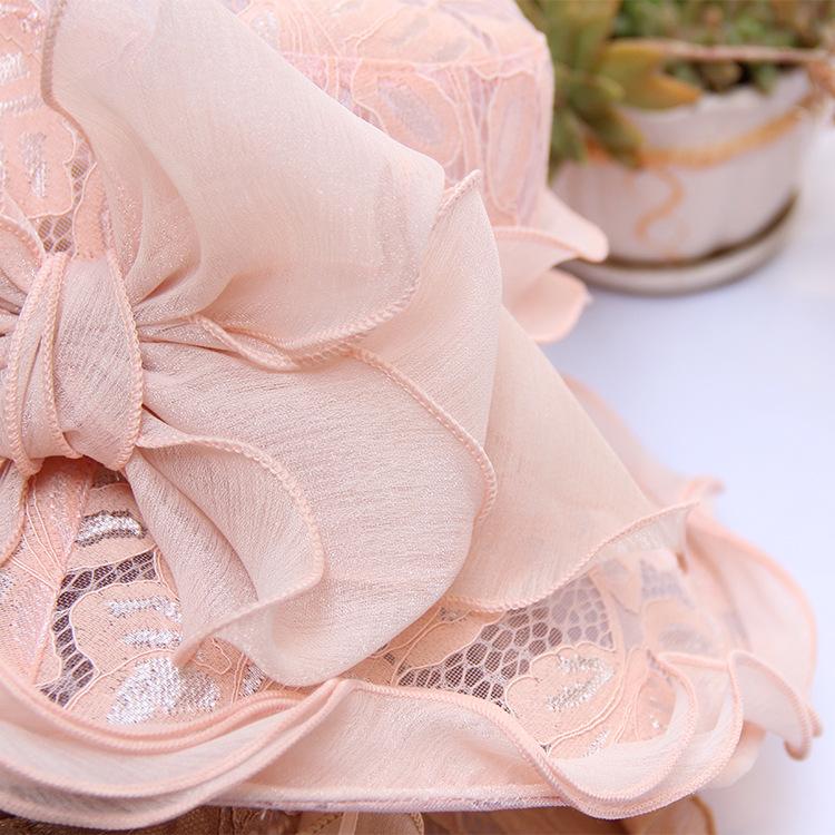 New Foldable Lace Bow Sun Hat