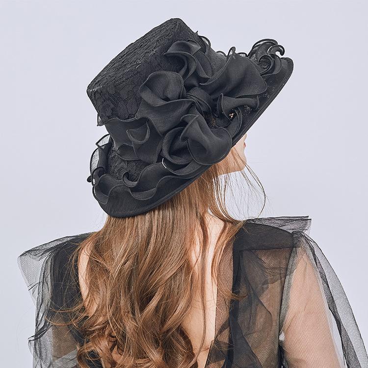 New Foldable Lace Bow Sun Hat