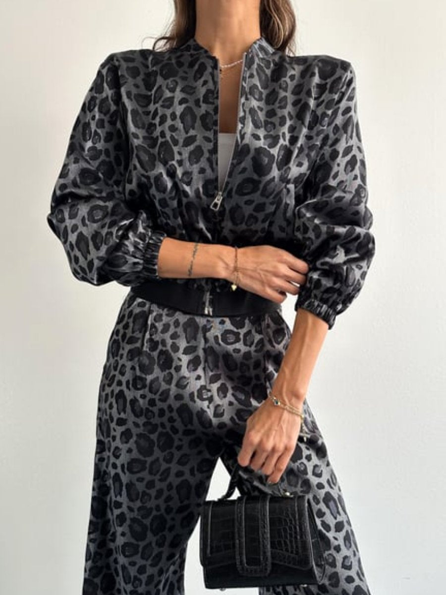 Loose Long Sleeve Jacket Two-Piece Set